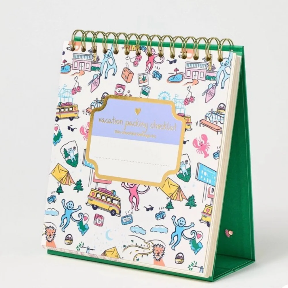 NWT Roller Rabbit Roadtrip pattern Packing List Notepad - 75 cute pages! - Picture 1 of 4